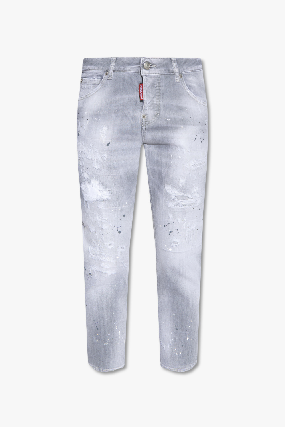 Jean Skinny Avec Pierres - SchaferandweinerShops Germany - Grey 'Cool Girl  Cropped' jeans Dsquared2